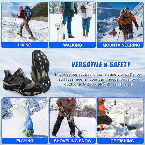 Crampons à glace 9 crampons antidérapants en caoutchouc - 7