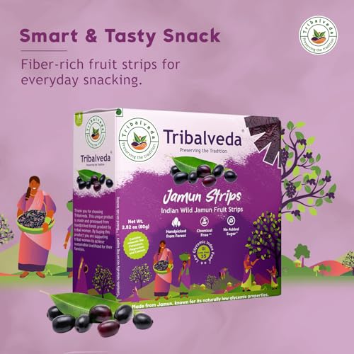 Image of Tribalveda Whole Dried Jamun Strips - 160 gm (Pack of 2)