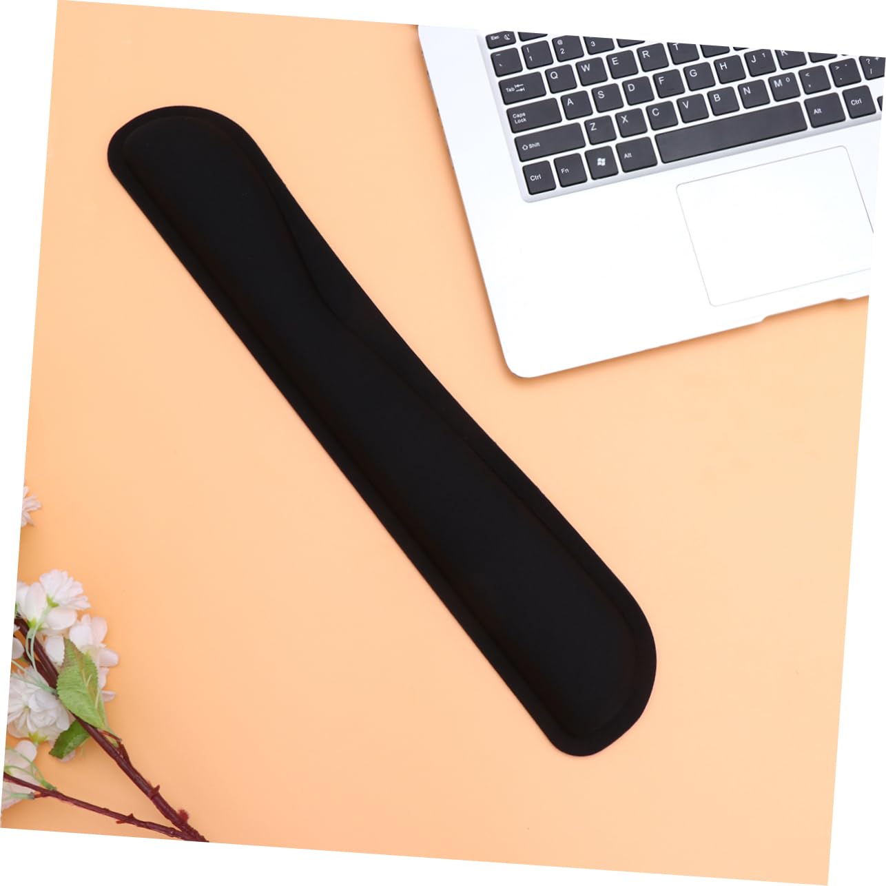 NUOBESTY 2 Set 2 Pezzi polso riposo ergonomico poggiapolsi della tastiera supporto per il polso tampone keyboard pad tappetino mouse poggiapolsi per tastiera poggiapolsi per lavorare Black