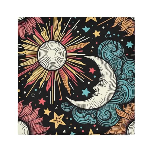 Servilletas de tela boho multicolor set x6 20x20 in miniatura 1