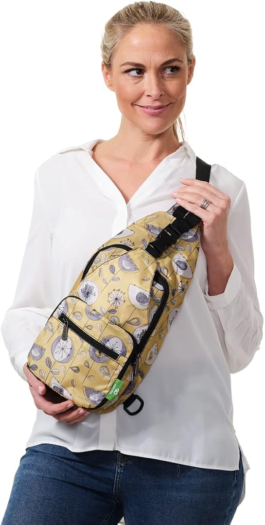 Eco Chic Lightweight Foldable Crossbody Bag Water Resistant Sling