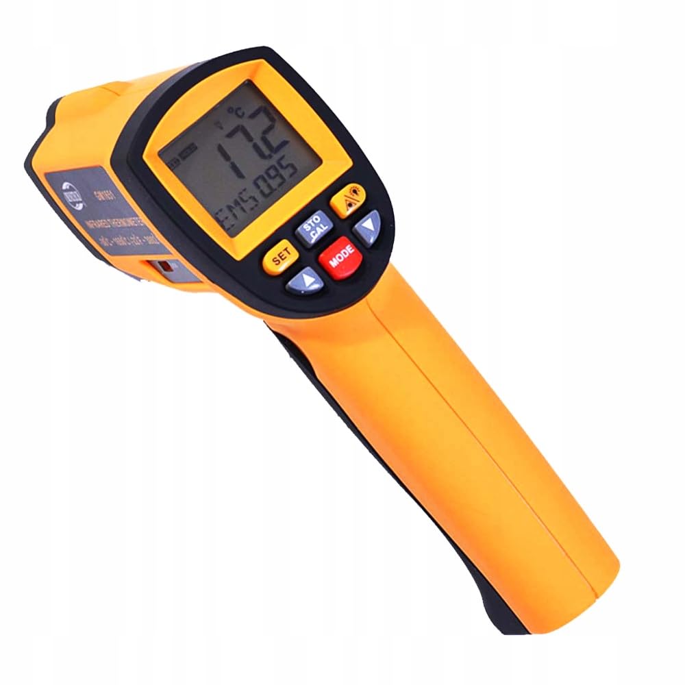 PIROMETR TERMOMETR LASEROWY BEZDOTYKOWY EMISYJNOŚĆ PODCZERWIEŃ -30+1650°USB