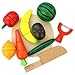 DMZK Frutta Verdure Giocattolo da Tagliere,Gioco di Imitazione Cucina Giocattolo Taglio per Bambini Giochi Educativi