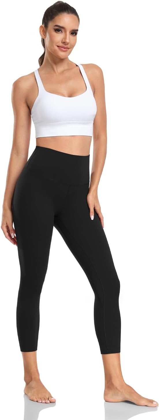 HeyNuts Yoga Pro Leggings 21'' Capri, Buttery Soft High Waisted Lounge Yoga Pants - Image 6