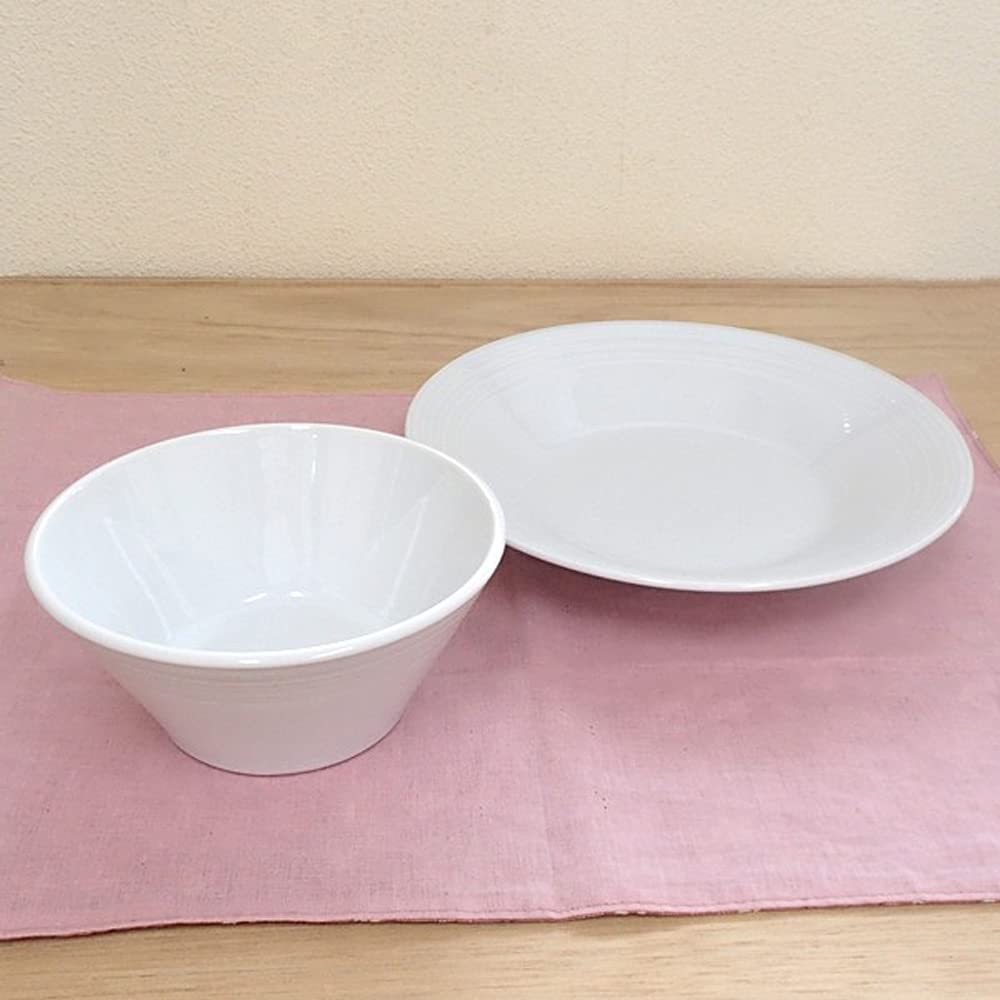 Amazon.co.jp: つけ麺 器 丼と皿のセット 白線彫 業務用 食器セット 和