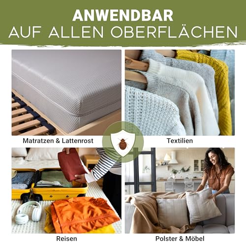 Bettwanzen Spray 500ml [hochwirksam & laborgeprüft] - wirksames Mittel gegen Bettwanzen für Matratzen und Möbel mit dezentem Zitronenduft, Alternative zur Bettwanzenfalle