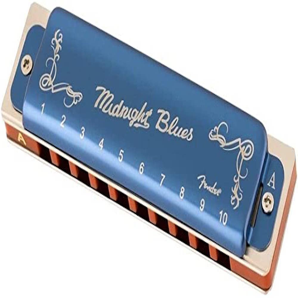 Fender® MIDNIGHT BLUES HARMONICA Harmonica Diatonic 10 Hole Tuning A Blue Limited Edition