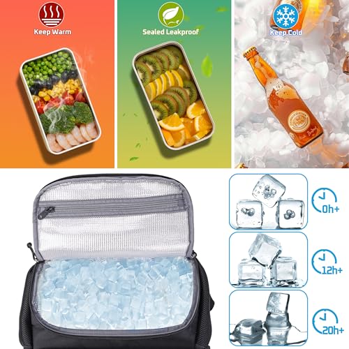 Lunch Box Backpack for Men, Tactical Cooler Backpack with Laptop Compartment Leakproof RFID Lunchbox Bag for Work4
