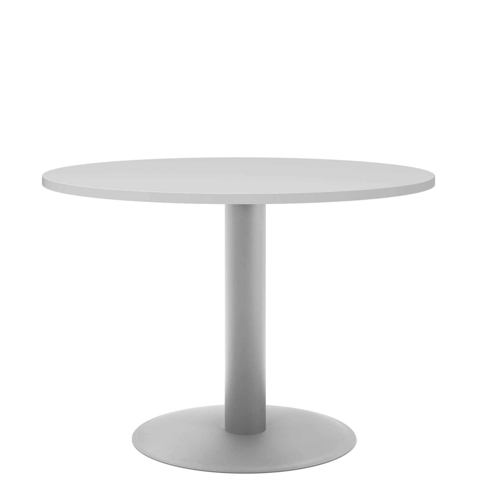 Weber Büro Optima - Tavolo rotondo per riunioni, diametro 100 cm, colore: grigio perla