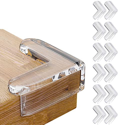 Lot de 12 protections d'angle, protection de bord de table pour enfant pour sécurité bébé et sécurité enfant Transparent Cover