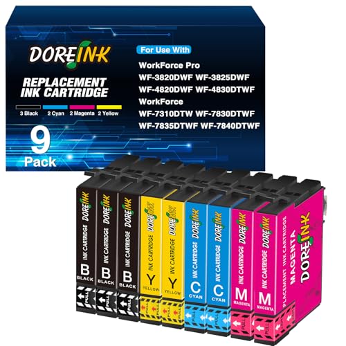 405XL Druckerpatronen Kompatibel für Epson 405 XL Patronen für Epson Workforce Pro WF-4820 WF-3820 WF-4830 WF-3825 WF-4825 WF-7840 WF-7830 WF-7835 Drucker (3 Schwarz 2 Cyan 2 Magenta 2 Gelb)