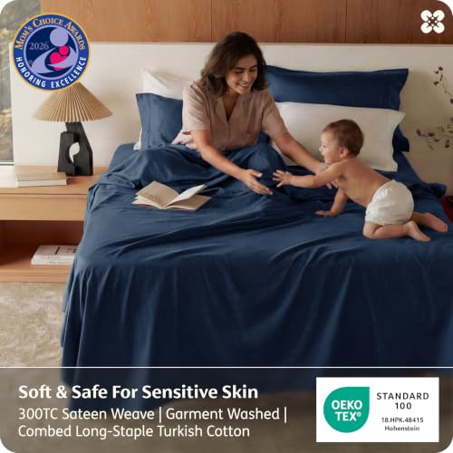 Image of Bedsure PureWoven 100% GOTS Organic Cotton Sheets, California King Size
