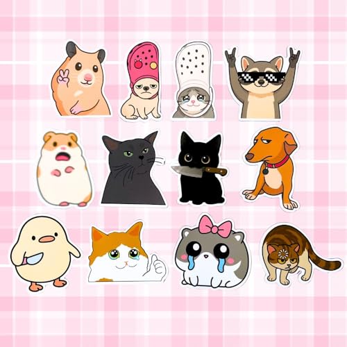 Imanes decorativos animales Meme 12 piezas miniatura 5