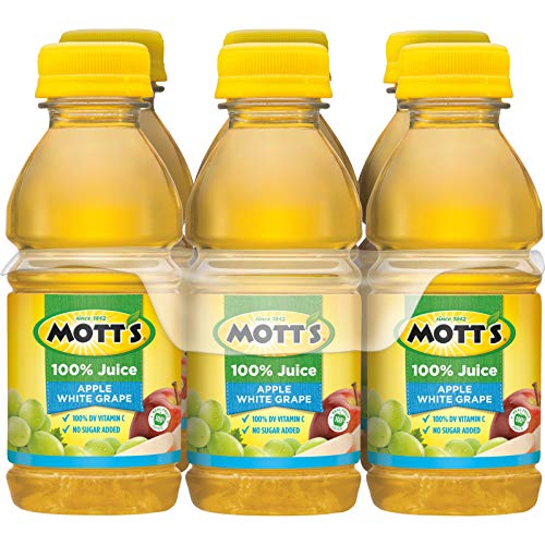 Image of Mott's 100% Apple White Grape Juice,8 Fl Oz (Pack of 6)