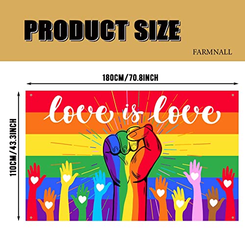 Love Is Love Backdrop Rainbow Gay Pride Decoration Photography Happy Pride Wall Hanging LGBT Decoration Decorations Favors and Supplies