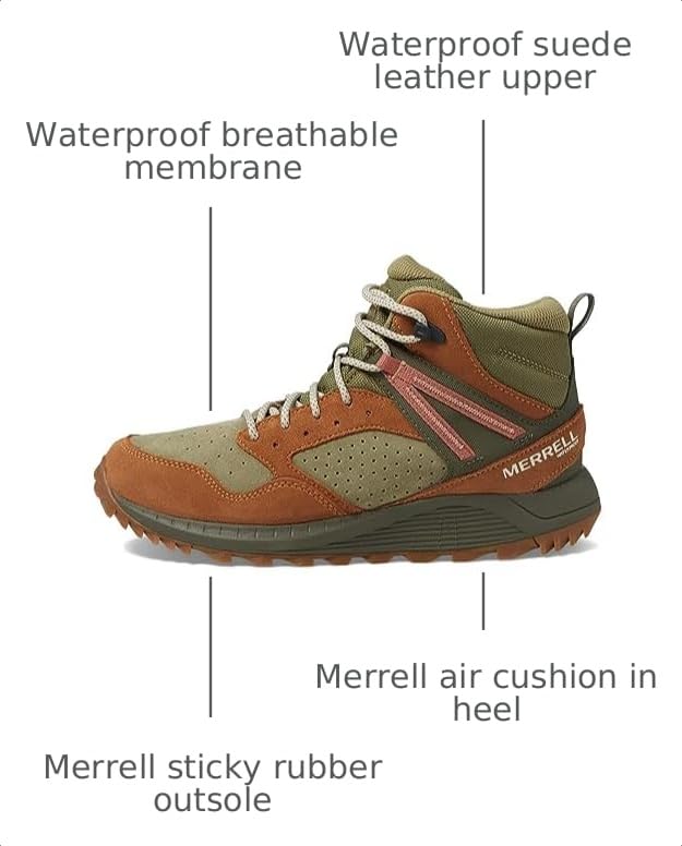 Image of Merrell Women's Wildwood Mid Leather Waterproof Hiking Boots