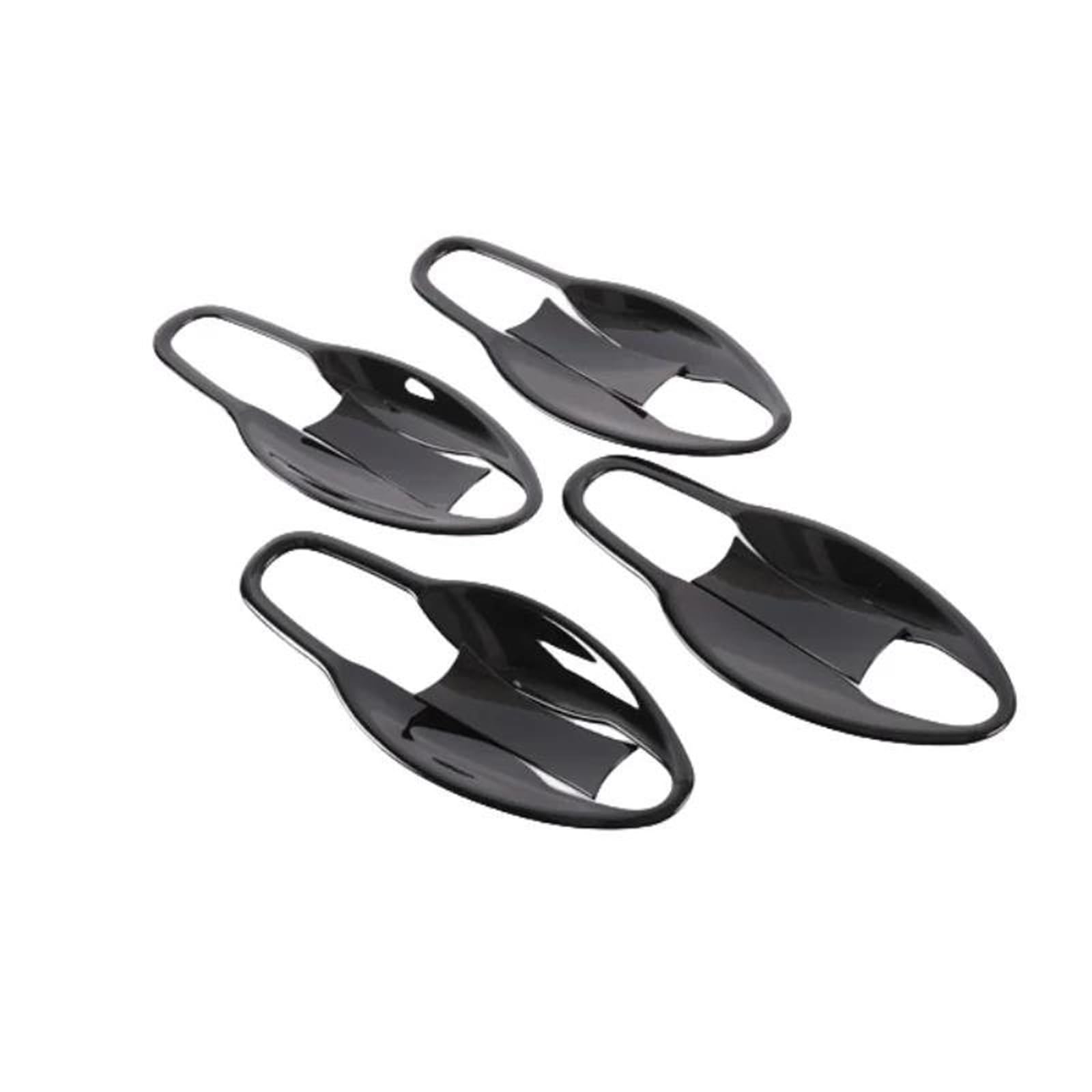 NMJLQW Exterior Decoration for CR-V 2012 2013 2014 2015 2016 Gloss Black Chrome Car Door Handle Covers Bowl Decor Trim Styling Accessories(Black Bowl)