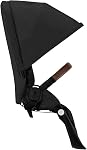 Cybex Gazelle/e-Gazelle S 2 Deuxième siège – Siège inclinable, jusqu'à 50 Lbs, nourrisson & Tout-petit, Installation facile, Confortable & Sécurisée, lune noire avec barre de bumper brune