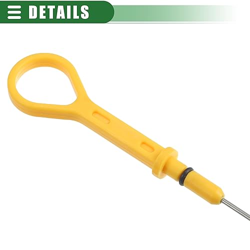 Miniatura 7 de Motoforti Indicador de varilla de medición de aceite de motor, repuesto de varilla de aceite para Mazda Miata 1994-1997, plástico metálico, amarillo