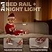 ARTTONA Toddler Bed Rail with Night Light - Foldable Bed Side Rails - Fits for Most Beds: Bed Rails for Full Size Bed, Queen Size Rails, Twin Rails - Portable Fence for Baby - 48 inch