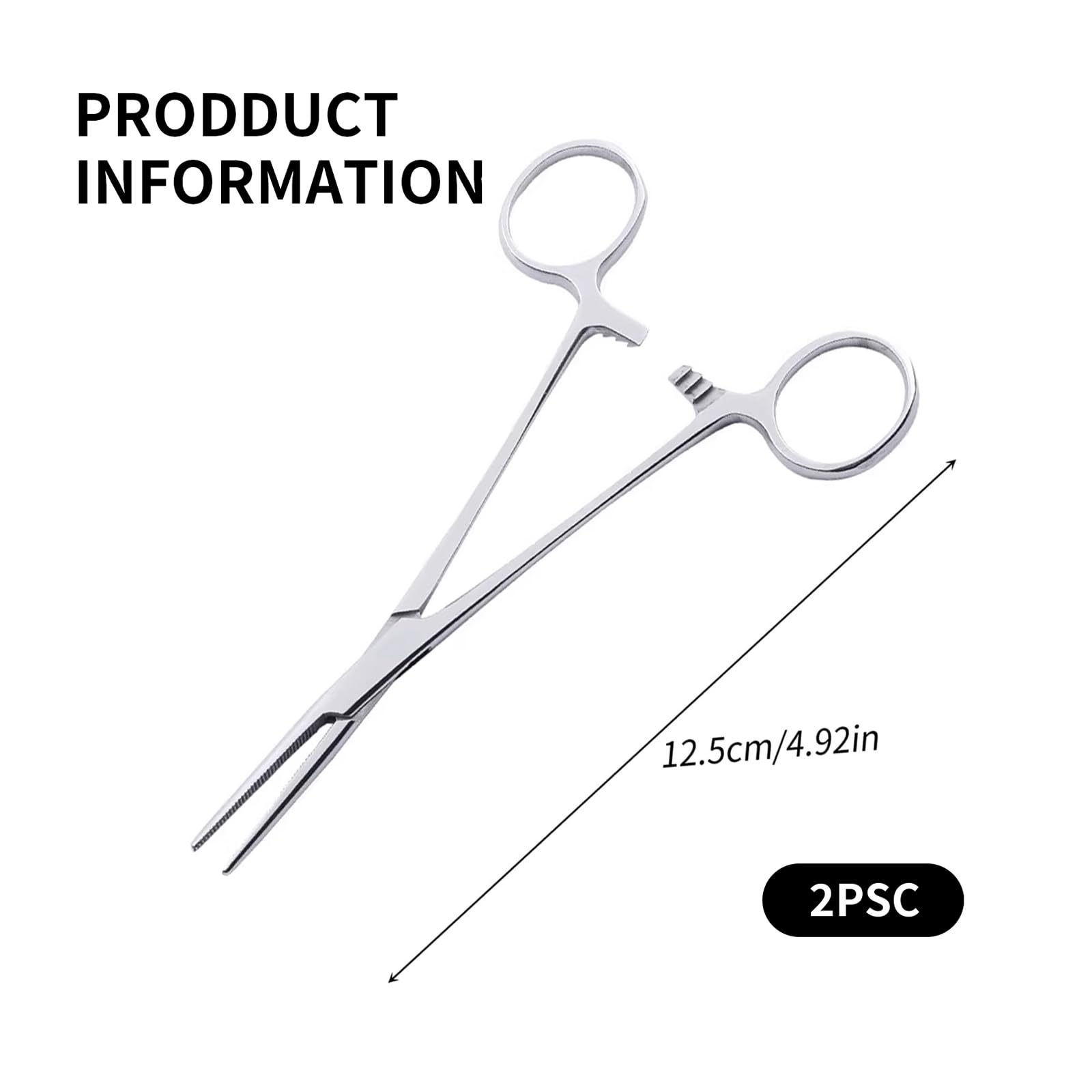 Alicates de piercing, pinza de arteria, herramienta de agarre de bola, juego de costura
