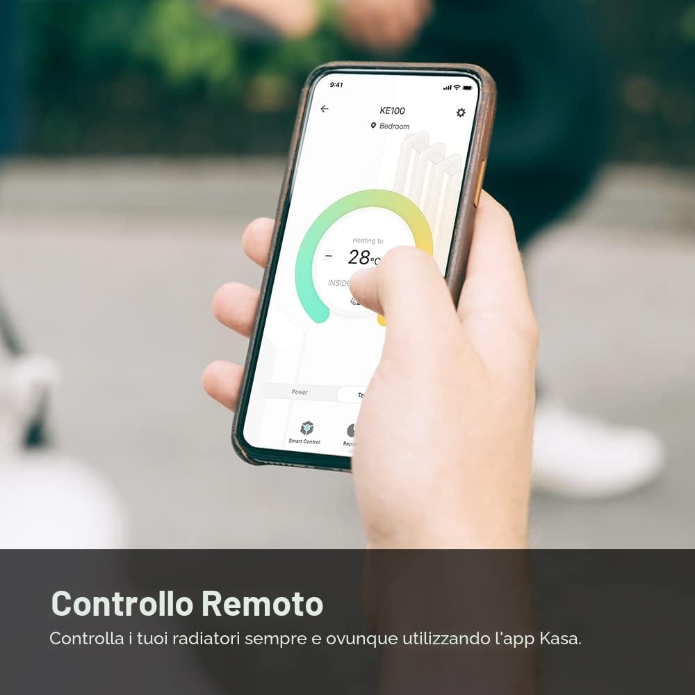 TP-Link Kasa, valvola termostato intelligente per radiatore, valvola intelligente per radiatore, risparmio energetico, display a LED, programma TRV, funziona con Alexa e Google Home, facile