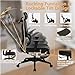 FLEXISPOT ErgoX-S Big and Tall Mesh Office Chair, Computer Desk Chair Adjustable Swivel with Footrest Lumbar Support Headrest and 360°Rotation for Home Office, Black Foam