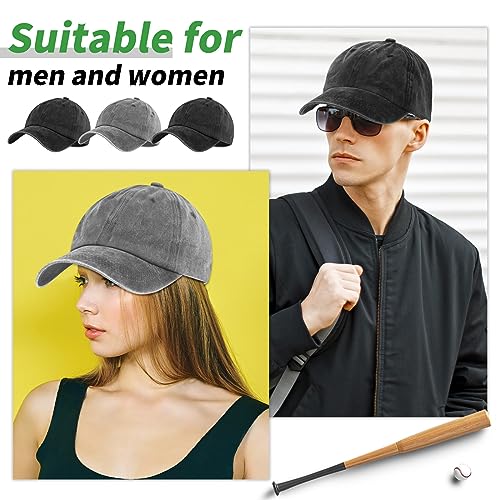 Image of Bonuci 24 /50 Pack Vintage Baseball Hat Bulk Washed Baseball Cap Adjustable Cotton Golf Hats for Men Women Sports