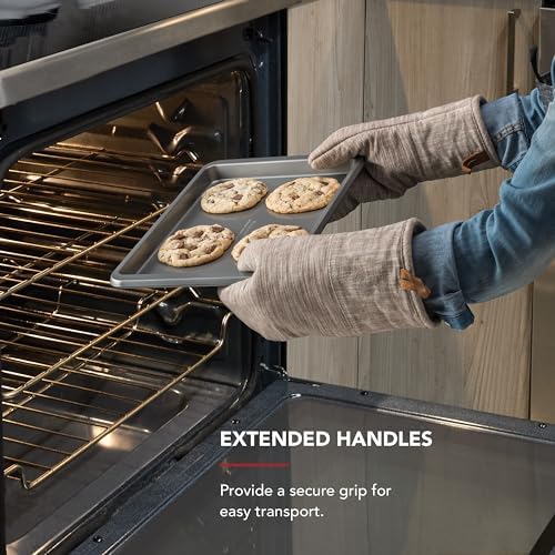 KitchenAid 9x13in Nonstick Aluminized Steel Baking Sheet, Contour Silver - Thumbnail 5