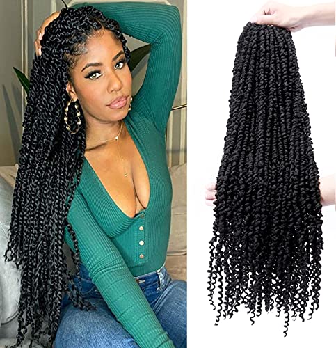 UD 30 inch Passion Twist Crochet Pre-Twisted Hair 6packs, Long Passion Twists Water Wave Pre Looped Passion Twists Braids for Black Women (1b, 30inch)