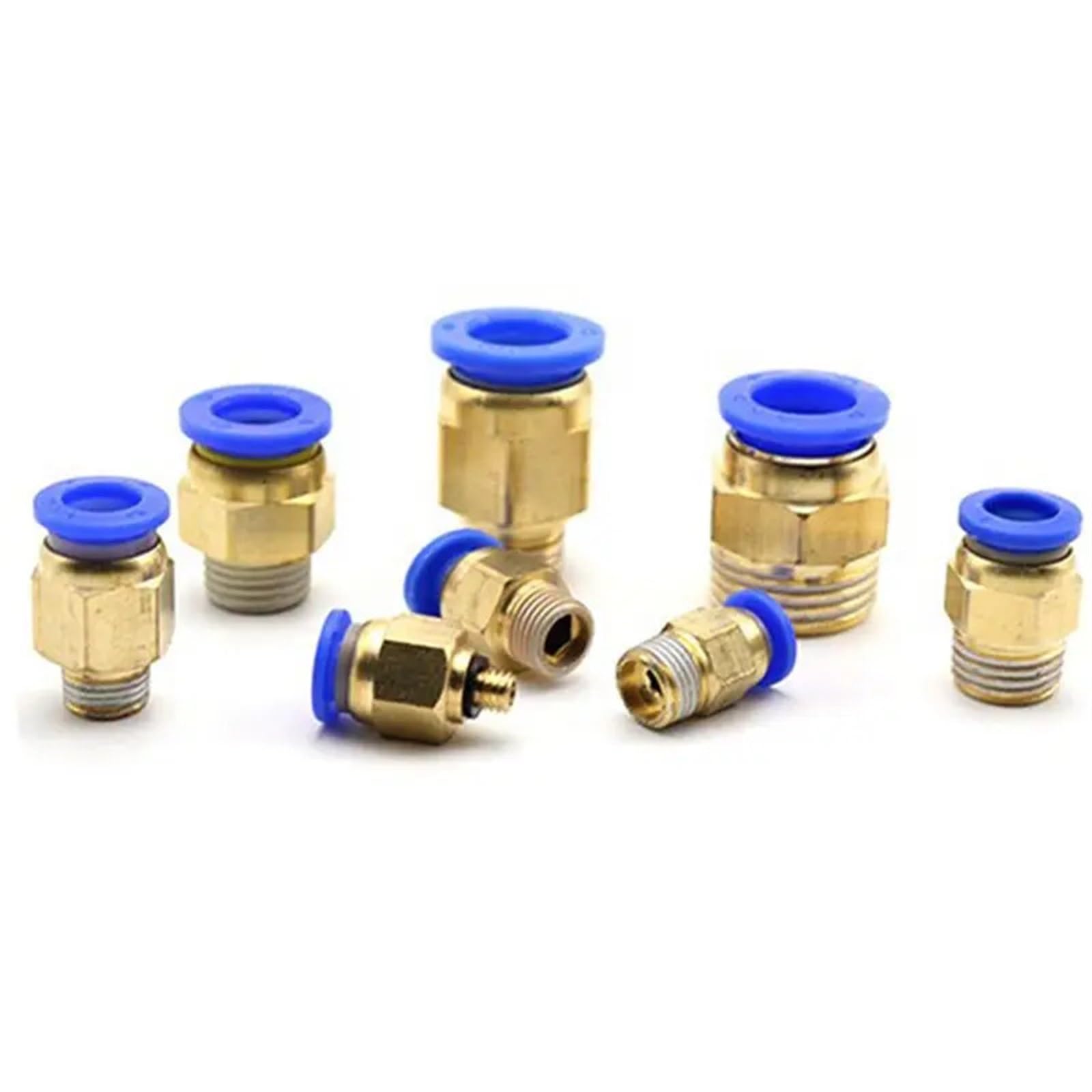 Válvula Solenoide neumática 24V DC 12V 4V410-15 silenciador 4mm 6mm 8mm 10mm 12mm Ajuste rápido AC 110v 220v 4V410 15 1 Uds (Color : With 10mm fittings, Size : AC110V)
