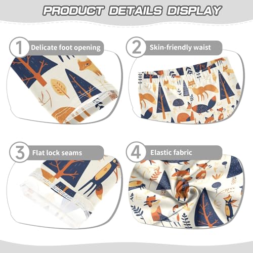 KLL Safari Animals Fox Toddler Baby Girl Athletic Leggings Fashion Full Length Lounge Pants Sports3