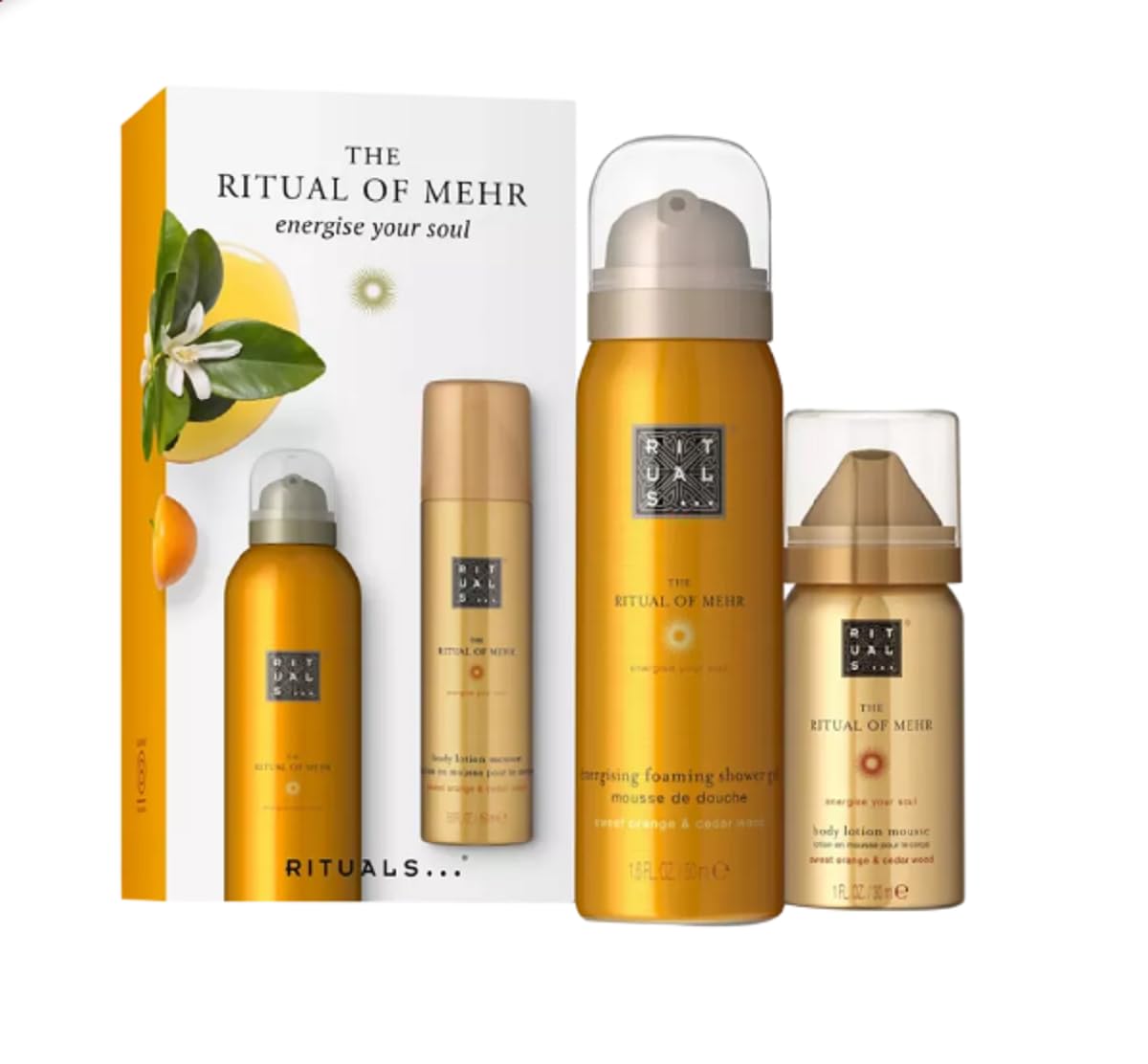 RITUALSof Mehr Travel Gift Set, Shower Gel 50 ml, Body Lotion Mousse 30 ml