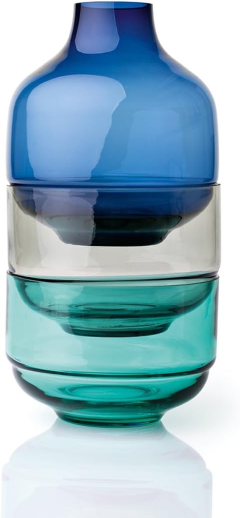 Leonardo Fusione 3 piece Glass Vase, Blue