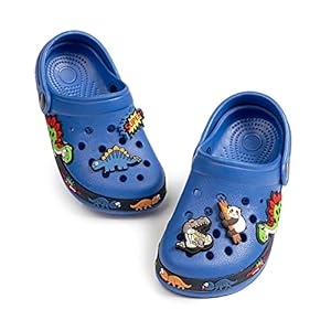 Miamooi Toddler Girls Boys Clogs Cute Cartoon Garden Water Clogs Little Kid Non-Slip Slides Indoor Outdoor Waterproof Beach Sandals Slip-on Beach Pool Shower Slippers Water Shoes