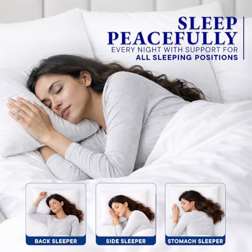 Image of Welspun Dream Nest Microfiber Plain White Pillows Set 2 | 17 inch x 24 inch Inches | Super Soft, Breathable & Adjustable Bed Pillows for Sleeping | 90 GSM - White Pillow Set of 2 (43cm x 68cm)