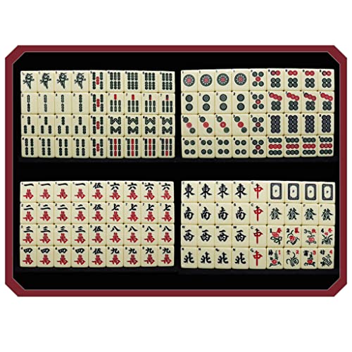 Juego Tradicional de Mahjong Chino con Caja Antigua Ornamental miniatura 5