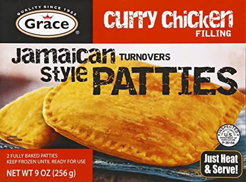 Grace, Curry Chicken Jamaican Style Turnovers Patties, 9 Ounce