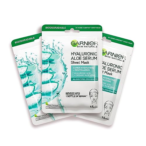 Garnier Hydra Bomb Hyaluronic Aloe Vera Serum Sheet Mask 3 Pack