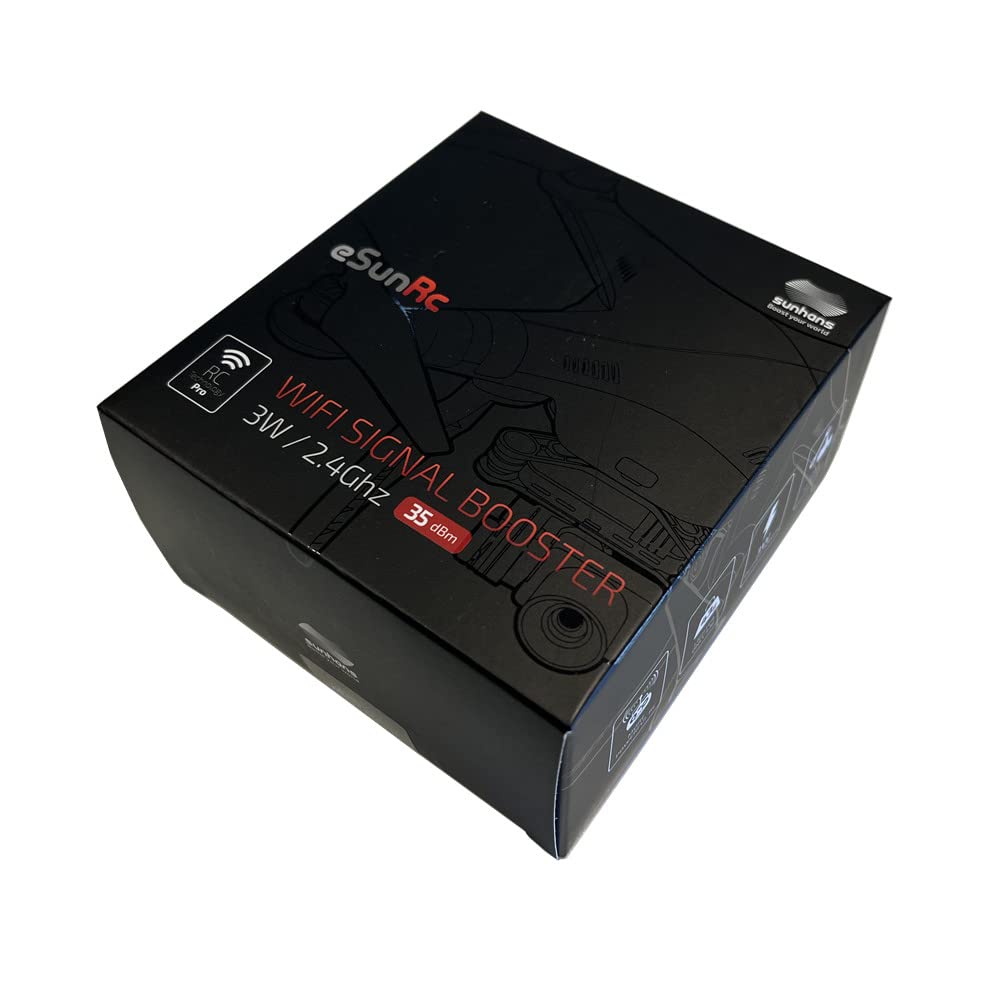 eSunRC 3000mW 2.4GHz 35dBm Amplificatore di Segnale WiFi Amplificatore di Segnale Wireless Ripetitore Extender SH-RC24G3W, Solo 46g, per Droni, UAV, Telecamera IP, Router