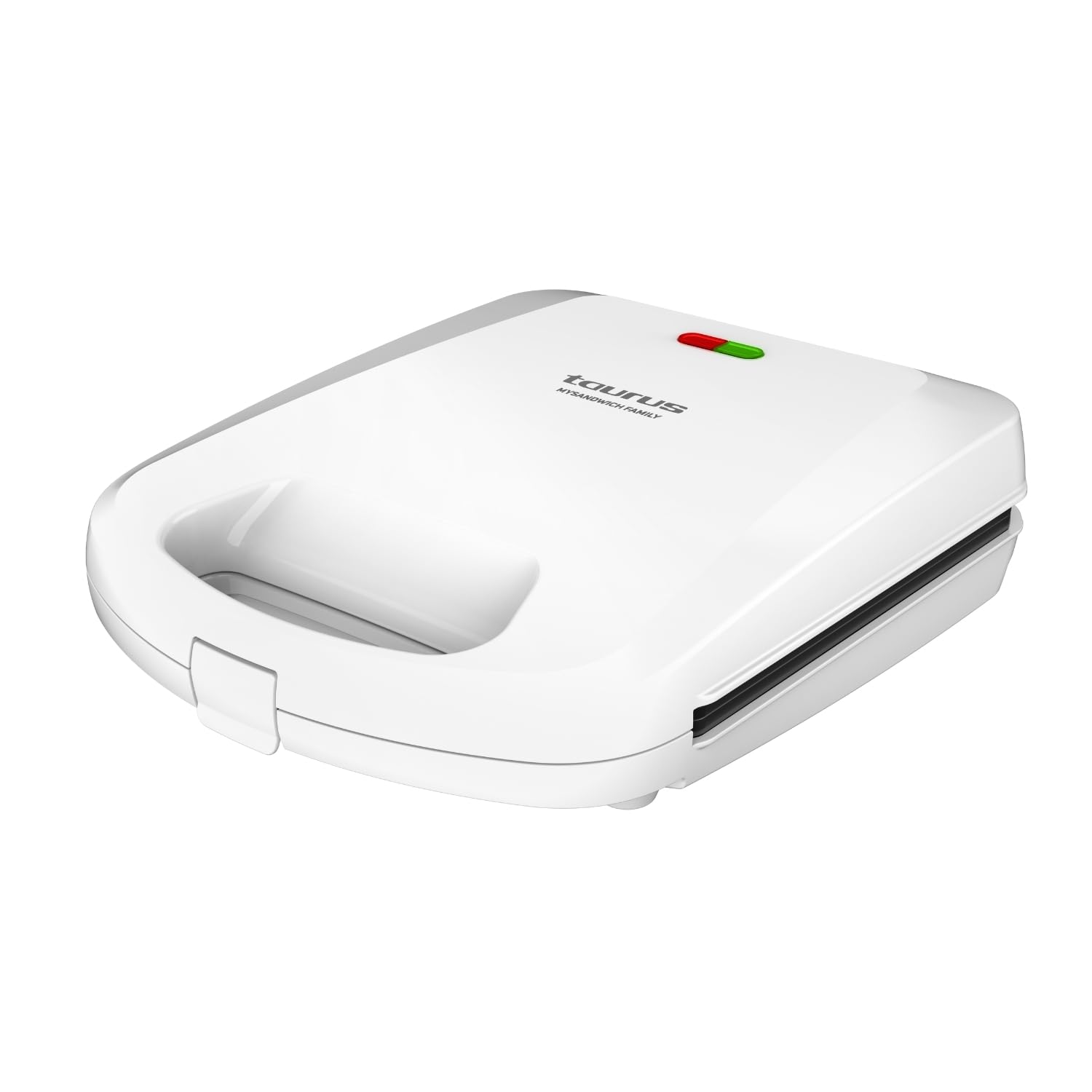 Taurus - Sandwichmaker MySandwich Family 1200 W | 4 Sandwiches | Antihaft-Aluminiumplatten 26 x 22 cm | Schnellaufheizung | Kabelfach | BPA-frei