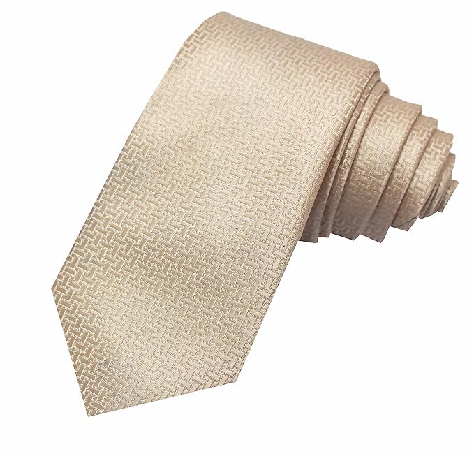 Image of TIE STUDIO Men's Necktie Pocket Square & Cufflink Set | Standard | Jacquard Fabric | Superior Stitching |