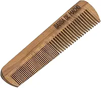 Pente de Madeira Antiestatico Old Wood Reto Duplo - Barba de Macho