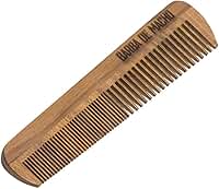 Pente de Madeira Antiestatico Old Wood Reto Duplo - Barba de Macho