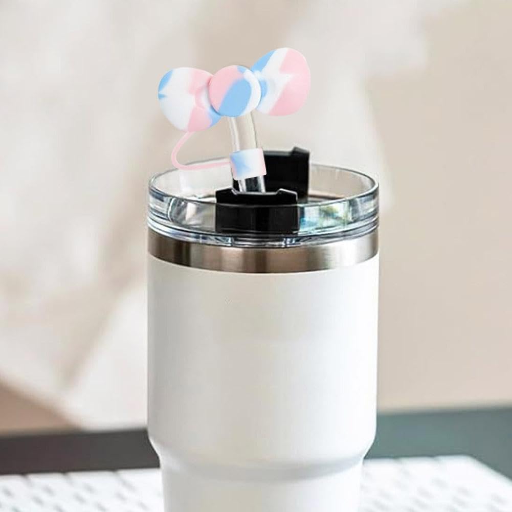 10 Copricannucce Con Fiocco In Silicone – Riutilizzabili E Colorati – Per Tazze E Borracce (Diametro 10mm) - 6