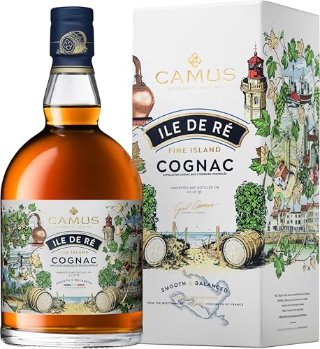 Camus Ile de Ré Fine Island 40% vol. - Cognac Sanft & Ausgewogen in Geschenkpackung – Qualität...