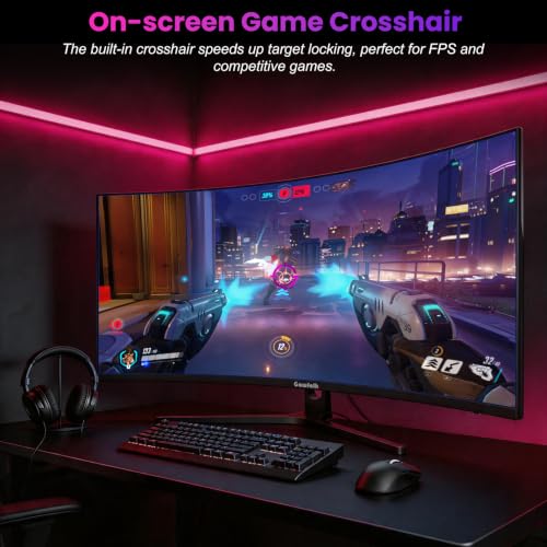 Image of Gawfolk 32 Inch 4K 240Hz Curved Gaming Monitor, UHD 3840 x 2160 Computer PC Monitor with Speakers, 1500R 1ms Frameless, Adaptive Sync, HDMI, DisplayPort VESA, Tilt Adjustable