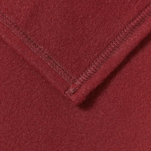 Couvertures Toison Légères et Chaudes Rouge Bordeaux 200x150cm 24pcs