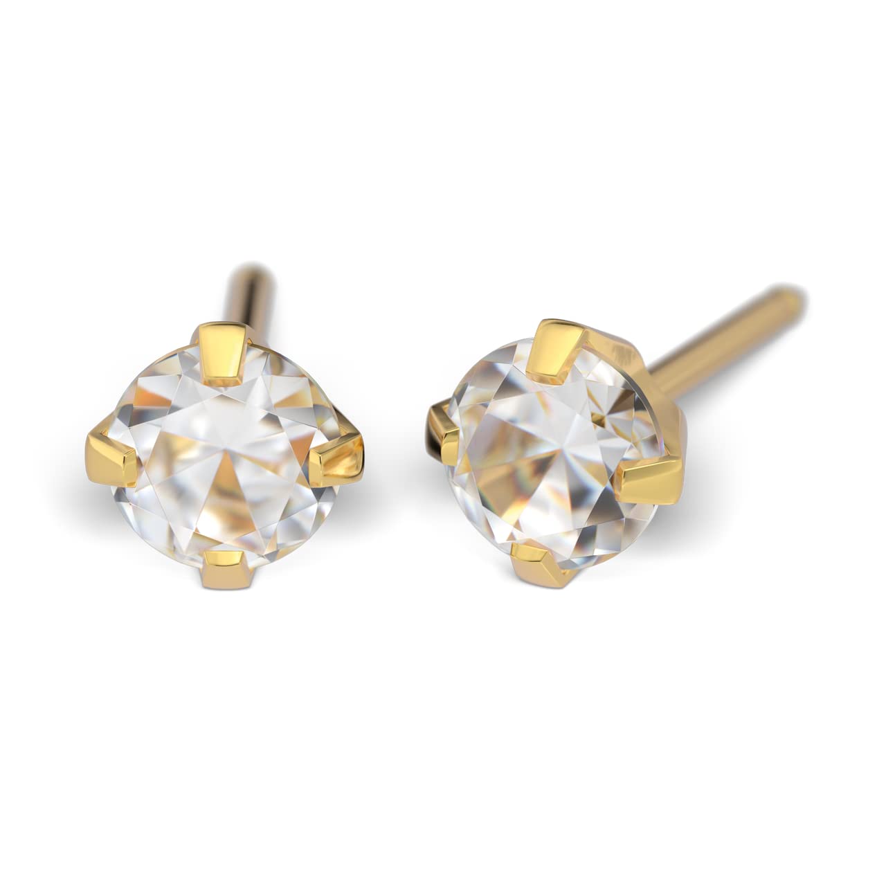 Studex Tuba Pendientes hipoalergénicos, juego de pendientes brillantes, 3 pares de pendientes