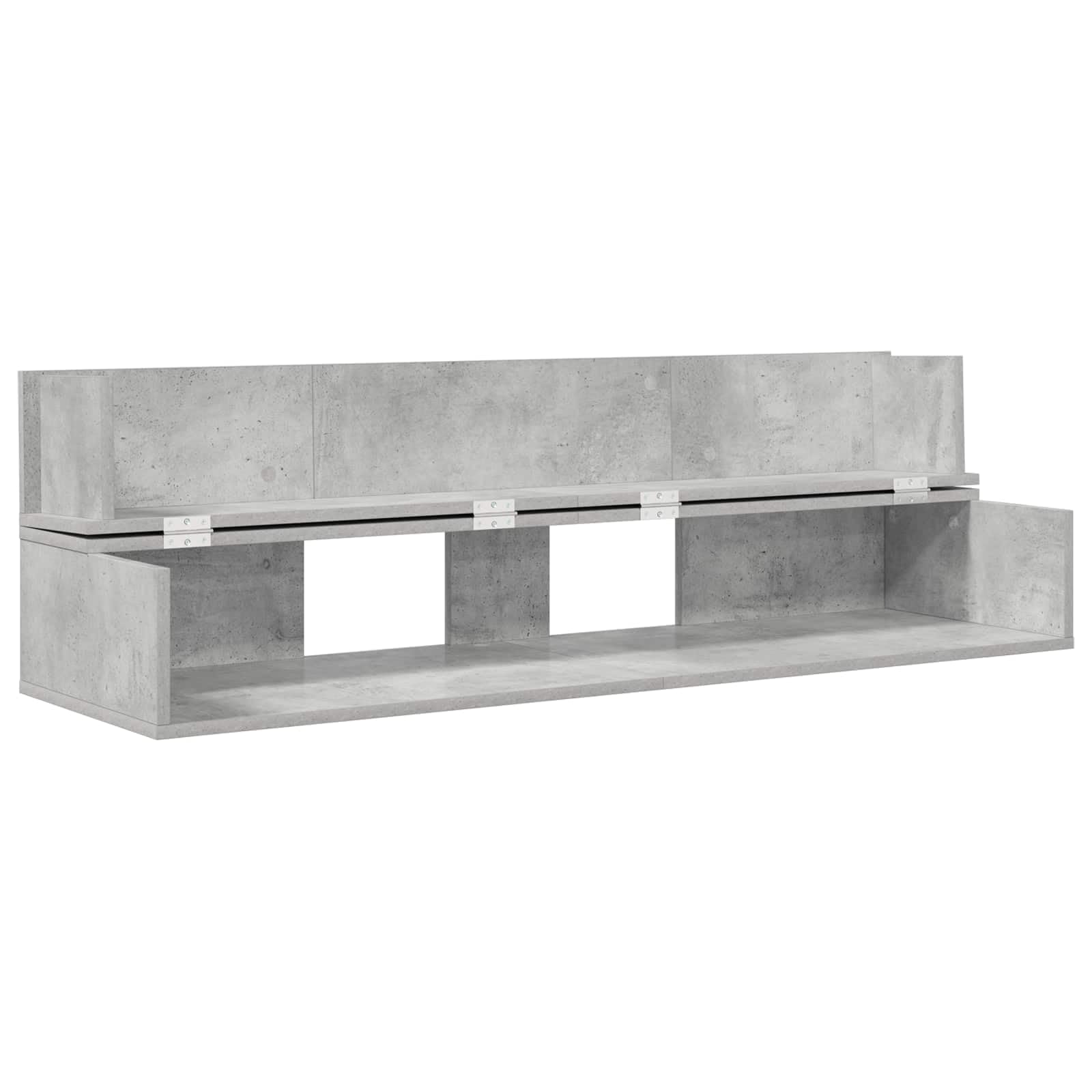 Studiotisch Betongrau 130 x 40 x 19,5 cm Holzwerkstoff Musiktisch